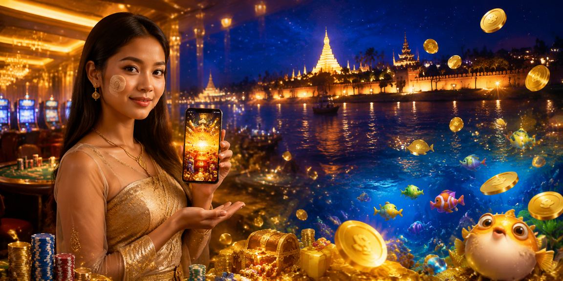 ဘဂိုမြို့တွင် သင်္ဘောစီးကစားနေစဉ်ပုံ